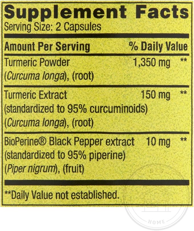 Spring Valley Turmeric Supplement | Turmeric Curcumin Supplement, Ultra Strength 1,500 mg, 90 Count + STS Sticker.