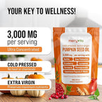Pumpkin Seed Oil with Saw Palmetto, Turmeric, Nettle & More | 3000mg Per Serving, 300 Softgels | Cold Pressed, Extra Virgin | Prostate Health Supplements for Men | Non-GMO