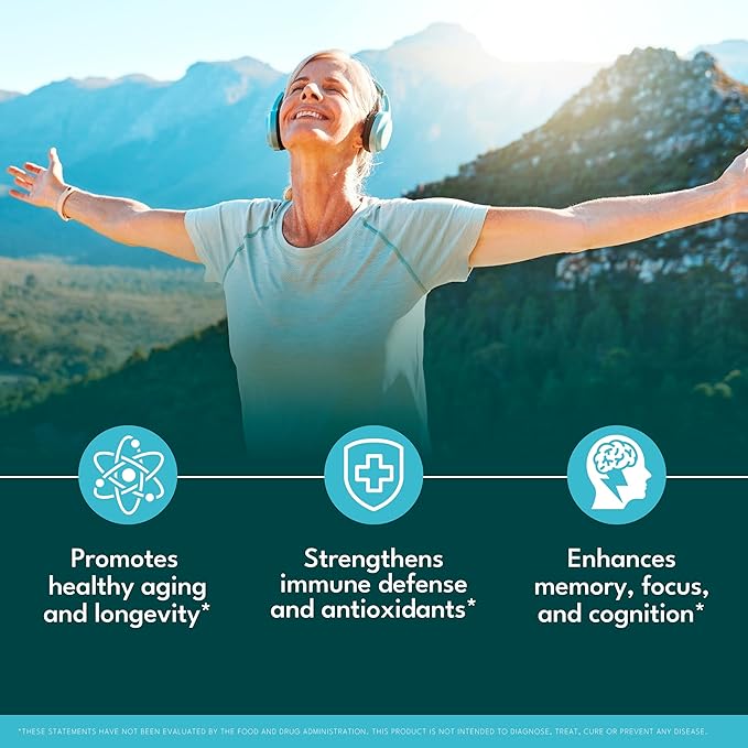 NEW AGE NAD+ Supplement Complex – NAD+ 300 mg with Astaxanthin, Urolithin A, Resveratrol, CoQ10 & Antioxidant Blend – Cellular Energy, Mitochondrial Support or Women & Men – Vegan, Non-GMO- 60 Count