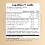 Liver 15-in-1 Complex, 240 Veggie Capsules | Herbal & Mineral Blend - Milk Thistle, Dandelion Root, Artichoke, Black Currant Oil, Turmeric, Chicory, Zinc, Choline, & More | Non-GMO