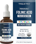 Organic FolinicActive Kids - Folinic Acid + B12, B6 & B2 Cofactors - Gentle Methylation Support for Mood, Energy & Cognition, Age Adjustable Dosing for Kids 1-18, Non GMO, Vegan, Berry Flavor (60mL)
