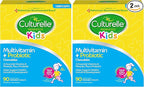 Culturelle Kids Complete Chewable Multivitamin + Probiotic for Kids,Ages 3+,Digestive Health,Oral Health&Immune Support-with 11 Vitamins&Minerals,Including Vitamin C,D3-&Zinc,90 Count (Pack of 2)