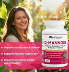 Urinary Tract and Bladder Health Support with Vaginal Probiotic Plus Prebiotics for Women - D-Mannose, Cranberry, Dandelion, Vitamin C -120 Veggie Capsules (60 Days Supply)