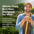 Garden of Life Once Daily Whole Food Multivitamin for Men, Organic Mens Vitamins & Minerals, Vitamin C, Zinc, Vegan, for Health & Well-Being, 60 Tablets (Pack of 6)