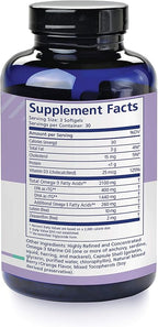 nūmaqula Omega 3 Supplement - 90 Softgels, 30-Day Supply - Re-Esterfied Omega 3 Triglyceride Form with 1400mg DHA, 400mg EPA, Lutein & Zeaxanthin for Macular & Retinal Support