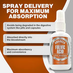 Advanced Fulvic Acid and Humic Acid Trace Mineral Liquid Spray Supplement. 70+ Ionic Organic Vital Minerals & Electrolytes, Similar Benefits of Shilajit & Drops (2 oz - 60 Servings)