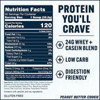 PEScience Select Protein Powder, Whey and Casein Blend, Lean Protein Powder for Women and Men, Low Calorie, Low Carb, Keto Friendly, Gluten Free, Peanut Butter Cookie - 55 Servings