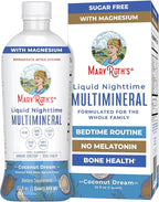 MaryRuth's Liquid Nighttime Multimineral | No Melatonin | Bedtime Routine | Magnesium Citrate | Calcium | Zinc | Vitamin D3| Available in 4 Flavor - Vegan | Sugar Free | Gluten Free | 32 Oz
