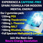 Rhodiola Rosea NALT N-Acetyl-L-Tyrosine Methylated Vitamin B Complex L-Theanine Gummies w P5P B6 5-MTHF B9 Folate Methyl B12 Methylcobalamin B3 Niacinamide, Supplement Powder Capsule Pill Supplements