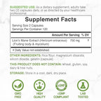 Lions Mane Mushroom Supplement, 240* Capsules – Active Fruiting Body & Mycelium Extract – Natural Brain Nootropic & Immune System Booster – Non-GMO