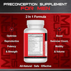Mr. Man Support– Male Fertility Supplement for Sperm Health, Count, and Motility – All-Natural Formula with Vitamins, Minerals, and Antioxidants – Supports Reproductive Health and Hormonal Balance