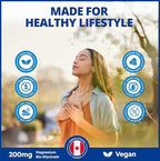 CanPrev Magnesium Bis-Glycinate Gentle 200mg, 120 V-Caps 120-Day Supply - Pure Elemental Magnesium Supplement, Supports Bone and Muscle Function, Gentle on Stomach, Perfect for Daily Magnesium Needs