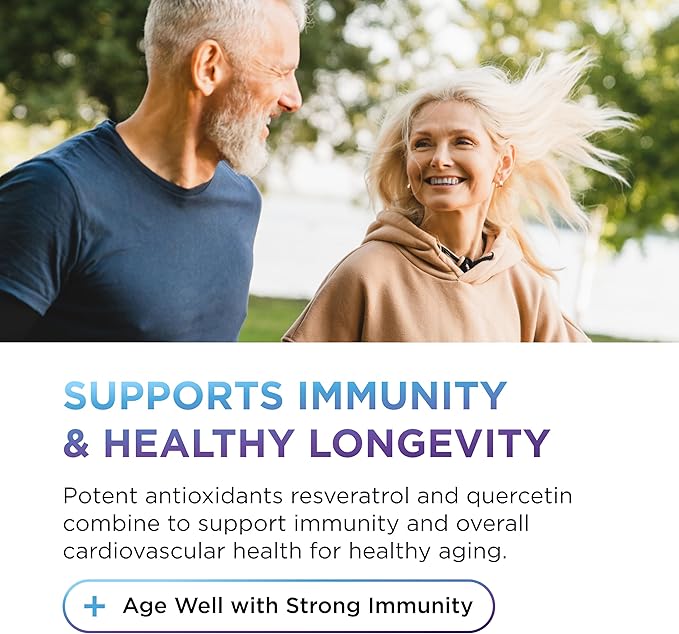 DR. EMIL NUTRITION Resveratrol Supplement - Healthy Aging Supplement with 500mg Resveratrol and 100mg Quercetin - Supports Normal Cellular & Cognitive Health, Twin Pack