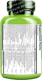 NATURELO Whole Food Multivitamin for Men 50+ - with Vitamins, Minerals, Organic Herbal Extracts - Vegan Vegetarian - for Energy, Brain, Heart and Eye Health - 120 Capsules