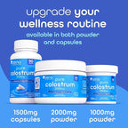 Zena Nutrition Pure Colostrum Capsules, 1500mg Supplement, Grass Fed Bovine Colostrum, Supports Immune and Digestive Health, Promotes Gut Health, Gluten Free, Fat Free, 1 Month Supply, 90 Capsules