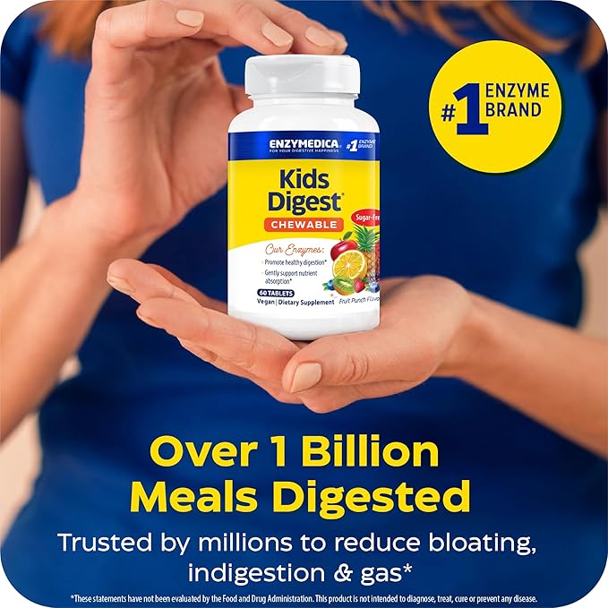 ENZYMEDICA Kids Digest Chewables Capsules, 60 Count