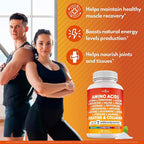 NEW AGE Amino Acids Supplement L-Lysine, L-Threonine, L-Leucine, Isoleucine, Valine, L-Histidine, L-Tryptophan, L-Methionine, L-Arginine, L-Cysteine, L-Glutamine, L-Serine, Aspartic Acid- 60 Count