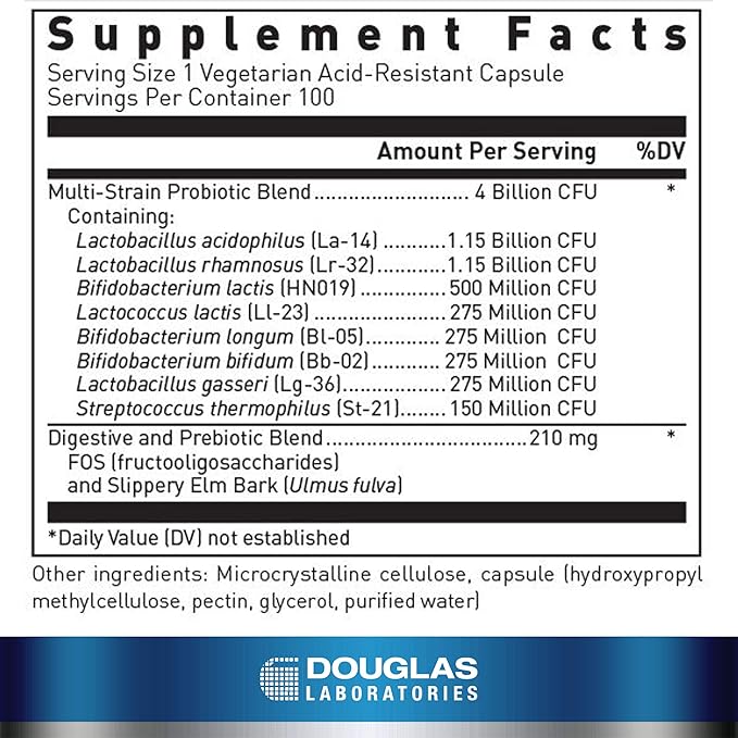 Douglas Laboratories | Multi-Probiotic 4 Billion | Support for Gastrointestinal and Immune Health* | 100 Capsules