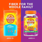 Metamucil Daily Fiber + Collagen, Psyllium Husk Powder, Plant Based Fiber Supplement, Sugar-Free with Stevia, 3-in-1 Fiber Supplement for Digestive Health, Orange Flavored, 90 Doses