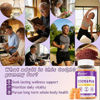 CoQ10 Gummies 200mg with PQQ, Red Yeast Rice & Omega 3 | High Absorption Coenzyme Q10 Supplements for Hear-t Health, Brain & Cellular Energy | Sugar-Free, Vegan, 120 Counts