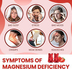 Magnesium Glycinate Gummies 500mg - Magnesium Supplement with Vitamin B6 for Adults & Magnesium for Kids - Calm Magnesium for Sleep, Mood, Muscle Support - Strawberry Flavor, 60 Gummies