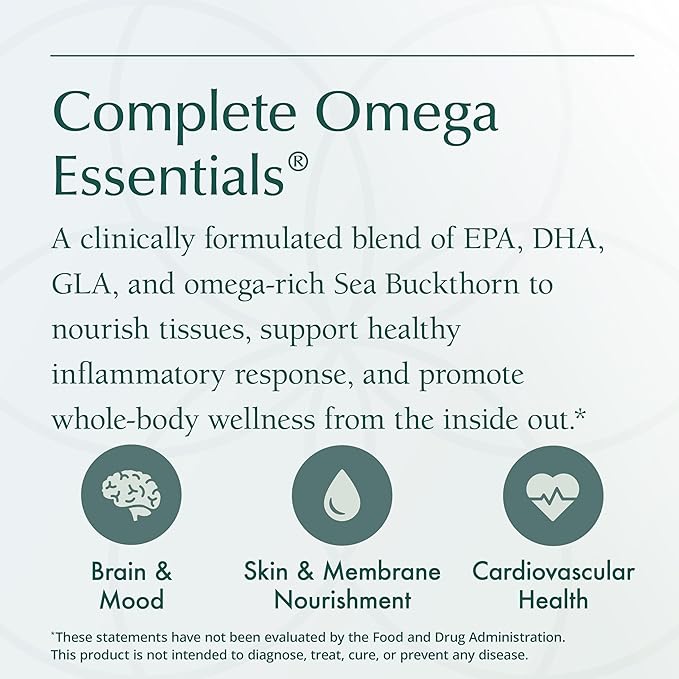 Natura Health Products Complete Omega Essentials Supplement - Balanced Blend of Omega 3, 6, 7, & 9 Fatty Acids - Featuring Fish Oil Concentrate, Borage Seed Oil, Sea Buckthorn Berry (120 softgels)