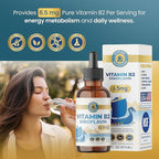Vykee Nutrition Vitamin B2 Riboflavin Drops - Liquid B2 Supplement for Energy Metabolism, Cellular Function and Vision Support - Vegan, Non-GMO, Gluten-Free, GMP Certified - 6.5 mg, 30 Servings