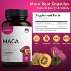 Maca Root Capsules for Women & Men – Maca Root Powder 1500mg per Serving – Vegan Veggie Capsules