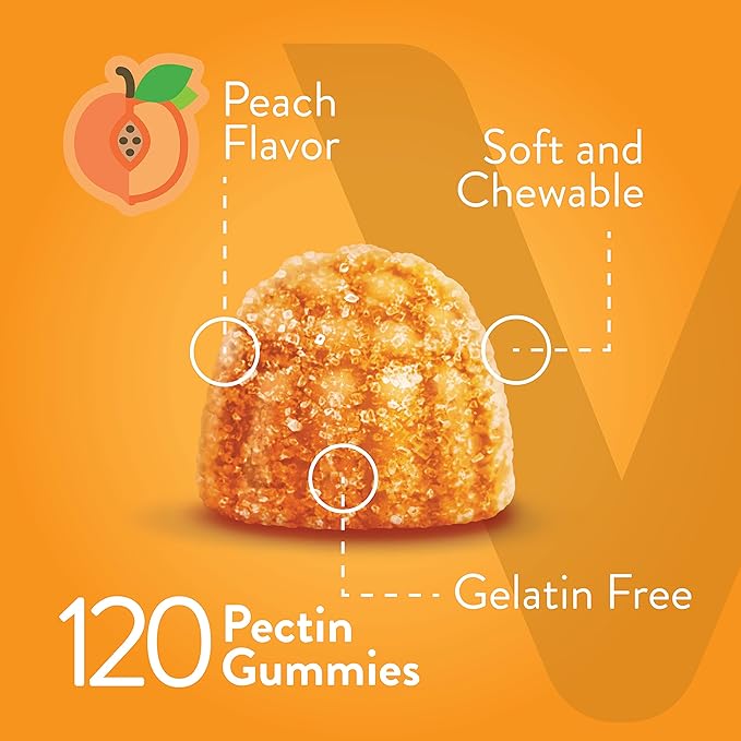 Viteey Turmeric Gummies with Turmeric Curcumin, Ginger & Black Pepper Extract - Immune Support, Healthy Skin, and Joint Health - Vegan, Gelatin Free, GMO Free - Tasty Chewable Peach Flavored-120 Count