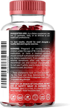 Magnesium Glycinate Gummies, 1000 mg - Magnesium Supplement to Support Relaxation, Heart Health - Chewable Calm Magnesio Gummies for Adults, Glicinato De Magnesio - Strawberry Flavor - Pack of 3