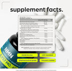 NMN Supplement 8957mg with Real NAD+ Not Just a Booster | Urolithin A, Resveratrol, CoQ10, Alpha Lipoic Acid, Green Tea Extract | Cellular Longevity & Energy Support for Men & Women
