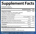 1000mg Magnesium Complex for Women and Men, 12 in 1 Magnesium Supplement with Ashwagandha, Zinc, D3, L-theanine. Easy to Swallow, High Absorption, Sleep Support & Stress Relief (120 Capsules)