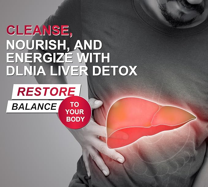 DLNIA 32 in 1 Liver Cleanse Detox & Repair Formula with Apple Cider Vinegar, Milk Thistle Supplement, Artichoke, Dandelion Root Supplement - Non-GMO & Vegan Herbal Liver Support & Repair