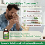 zooone- 60pcs Lutein Eye Vitamins Supplement Nutritional Supplement for Macular Health & Dry Eye Support, Contains Lutein, Zinc, Vitamins C/E & Zeaxanthin