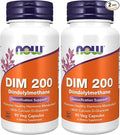 NOW Foods Supplements,DIM 200 (Diindolylmethane) with Calcium D-Glucarate,90 Veg Capsules,(Pack of 2)