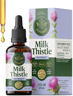 HERBAMAMA Milk Thistle Drops - Vegan Liver Support with Milk Thistle Extract Tincture - Non-GMO, Alcohol & Sugar-Free Liver Detox and Cleanse Supplement, 28-Day Supply