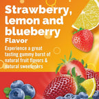Emergen-C 750mg Vitamin C Gummies for Adults, Immune Support Gummies, Gluten Free, Strawberry, Lemon and Blueberry Flavors, Back to School Essentials - 45 Count