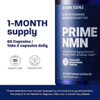 BONE SCIENCE Uthever NMN & Pterostilbene 6-in-1 Complex with Resveratrol, Glutathione & BioPerine - High Purity Stabilized NAD+ Precursor for Healthy Aging & Cellular Energy - 60 Vegetarian Capsules