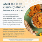 Youtheory Turmeric Extra Strength - 1,000 mg Turmeric Supplement - with 10 mg Black Pepper - Curcumin Joint Support* - Soy, Dairy & Gluten Free -120 Vegetarian Capsules