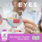 Viteyes AREDS 2 + Omega-3 Macular Health Formula Softgels, Triple Strength Omega-3 (650 mg EPA, 350 mg DHA), Eye Health Vitamin for Vision Protection, 90 Softgels