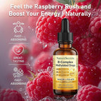 NATURESECRETS B-Complex Methylated Drops, with B12 B6 B1, Fast Sublingual Absorption, Essential B Vitamins for Energy & Nervous System Support, Raspberry Flavor, 120 mL / 4 fl oz