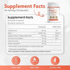Biotin 20,000 mcg Supplement with Hydrolyzed Keratin & Hyaluronic Acid - Vitamins B7 for Women & Men- Supports Healthy Hair, Skin & Nails - Non-GMO, Gluten & Dairy Free - 60 Capsules