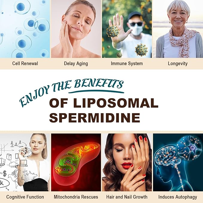 Spermidine Supplement 15 MG - 99% Purity, High Absorption, 1500 MG Fermented Wheat Germ Extract with Zinc & Thiamin, Spermidine for Men & Women - Cellular Renewal, Aging Defense, Energy, 60 Softgels