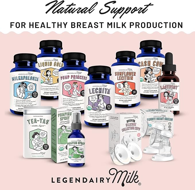 Legendairy Milk Lechita, Supports Milk Flow, Organic Fenugreek Free Breastfeeding Supplement, Organic Fennel & Anise, Made in USA, 60 Vegan Capsules
