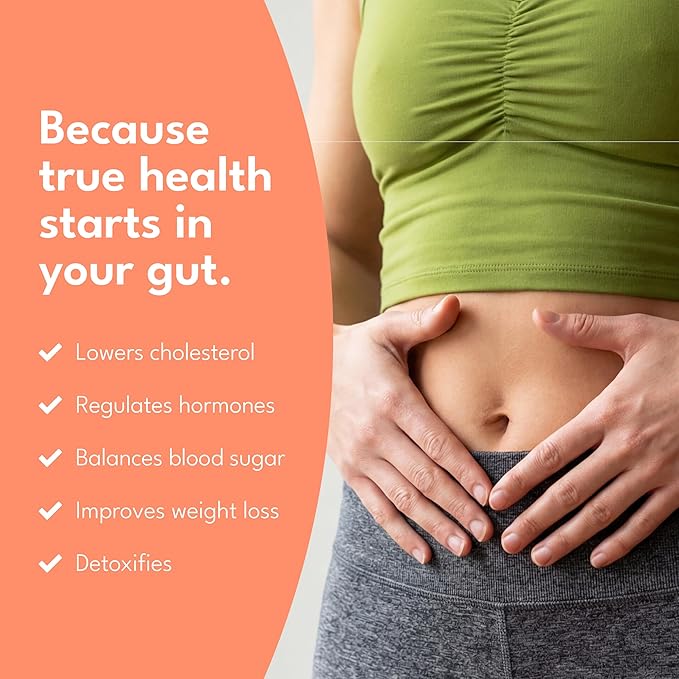 Daily Fix Organic Soluble Fiber Supplement for Digestive Gut Health, Gluten Free Vegan Soluble Prebiotic Powder, One Month Supply