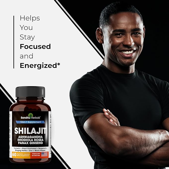 Shilajit Pure Himalayan for Men & Women | 120 Capsules with Ashwagandha | High Potency and Energy Supplement | Better Absorption than Gummies | For Extra Power and Stamina | Combo with Sea Moss