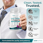 Liver Detox & Support – High Potency 1960mg Formula for Detox, Energy & Digestive Support – Milk Thistle, NAC, Turmeric, Artichoke & Dandelion – 120 Capsules
