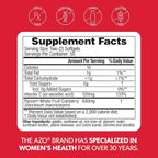 AZO Cranberry Supplement, Made with Concentrated Whole Fruit Cranberry Powder to Help Cleanse and Protect the Urinary Tract*, Sugar Free Cranberry Pills, Non-GMO, 100 Softgels