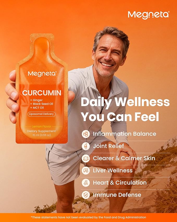 Liposomal Liquid Turmeric Curcumin Supplement 1000mg – Extra Strength with Black Seed Oil, MCT, Ginger & Resveratrol – Maximum Absorption, Joint & Inflammation Support, Antioxidant & Cellular Health