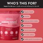 JUST INGREDIENTS Kids Probiotic Drink Mix - Fruit Punch, Prebiotic & Postbiotic, Gut & Immune Support